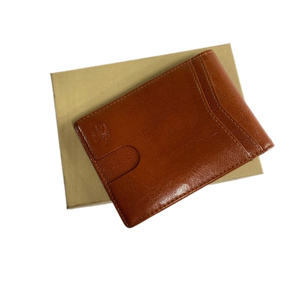 Zitahli Slim Leather RFID Blocking Money Clip Wallet - Picture 1 of 6